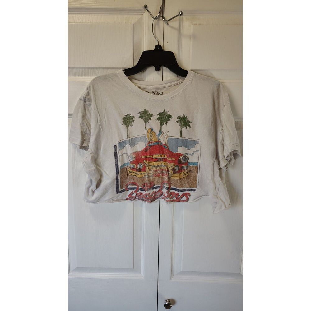 The Beach Boys Graphic Crop Top Grunge Surfing Safari Retro California Tee XXL
